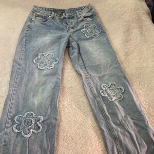 Floral Embroidered Women's Jeans